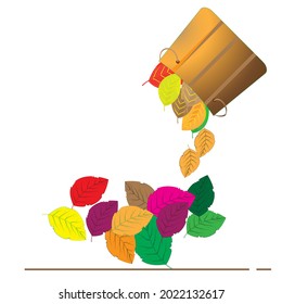 leaves that fall from the trash