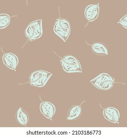 Leaves themed seamless baby t-shirt print, can be used for fashion print design, kids wear, baby shower, celebration, greeting and invitation.