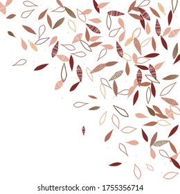 Leaves. Throw autumn leaves. Unusual abstract texture, background, wallpaper, postcard. Vector eps 10.