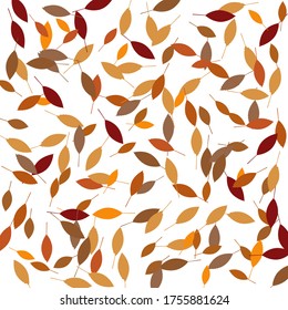 Leaves. Throw autumn leaves. Unusual abstract texture. Vector eps 10.