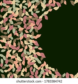 Leaves. Throw autumn leaves. Unusual abstract texture. Vector eps 10.