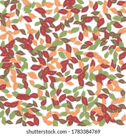 Leaves. Throw autumn leaves. Unusual abstract texture. Vector eps 10.