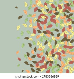 Leaves. Throw autumn leaves. Unusual abstract texture. Vector eps 10.