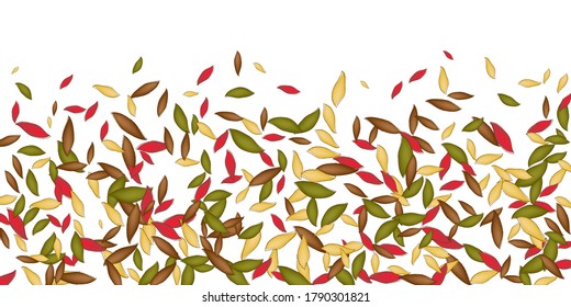 Leaves. Throw autumn leaves. Unusual abstract texture. Vector eps 10.