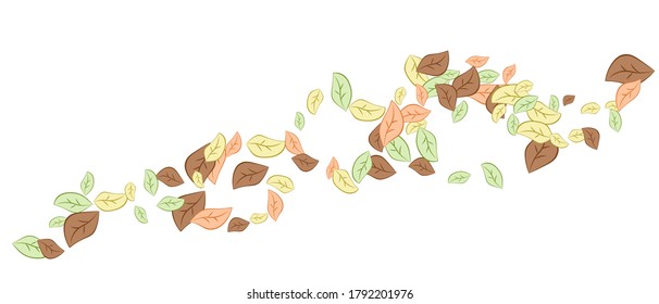 Leaves. Throw autumn leaves. Unusual abstract texture. Vector eps 10.