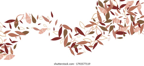 Leaves. Throw autumn leaves. Unusual abstract texture. Vector eps 10.