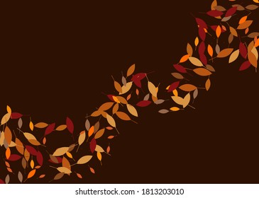 Leaves. Throw autumn leaves. Unusual abstract texture. Vector eps 10.