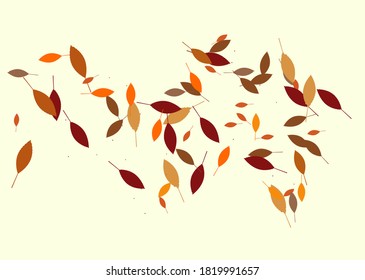 Leaves. Throw autumn leaves. Unusual abstract texture. Vector eps 10.