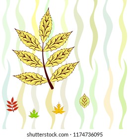 leaves of trees deciduous autumn vector background