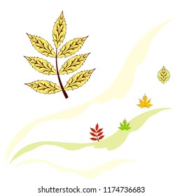 leaves of trees deciduous autumn vector background