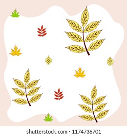 leaves of trees deciduous autumn vector background