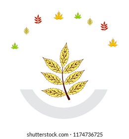 leaves of trees deciduous autumn vector background