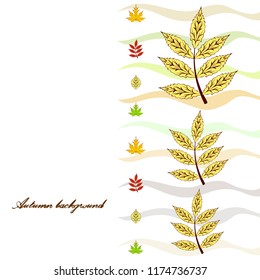leaves of trees deciduous autumn vector background