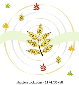 leaves of trees deciduous autumn vector background