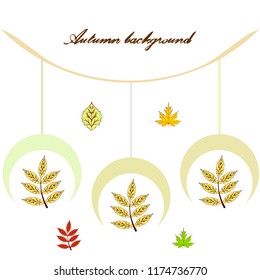 leaves of trees deciduous autumn vector background
