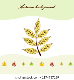 leaves of trees deciduous autumn vector background