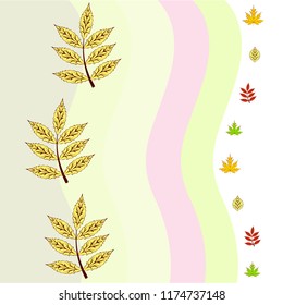 leaves of trees deciduous autumn vector background