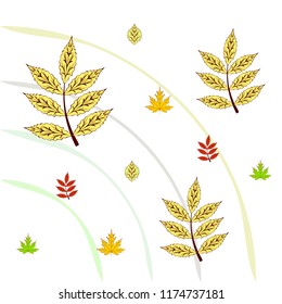 leaves of trees deciduous autumn vector background