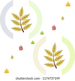 leaves of trees deciduous autumn vector background
