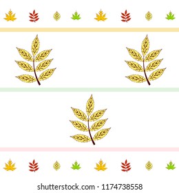 leaves of trees deciduous autumn vector background