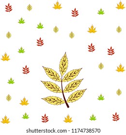 leaves of trees deciduous autumn vector background