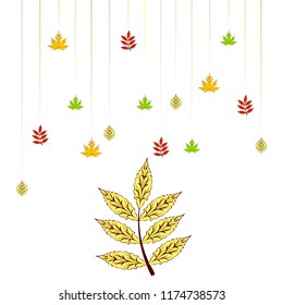 leaves of trees deciduous autumn vector background