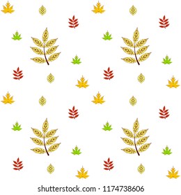leaves of trees deciduous autumn vector background