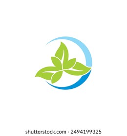 Leaves of trees and plants logo design