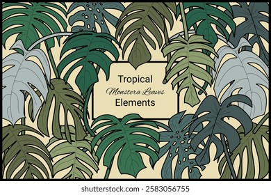 Leaves tropical exotic design element abstract texture aesthetic background
