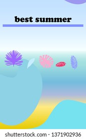 The leaves are tropical plants. Summer rest. Tropical design. Vector background.