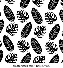 leaves tropical spring natural pattern