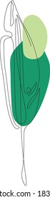 Leaves of tropical trees in thin lines