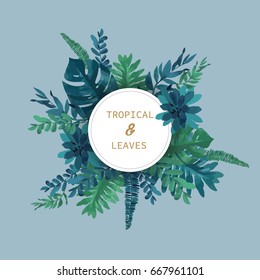 Leaves Tropical Vector Design Summer