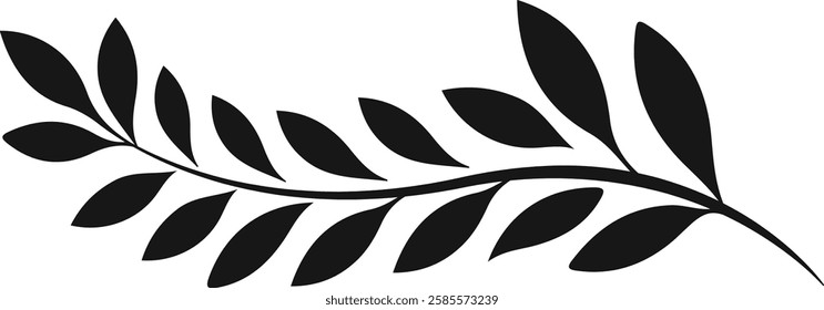 Leaves Vector Art Design, Black Color Vector Art