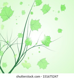 Leaves vector background, colorful environment leaf illustration eps10