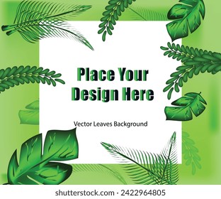 Leaves Vector Background Design PSD