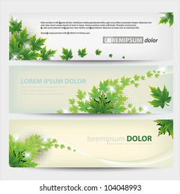 leaves vector banners