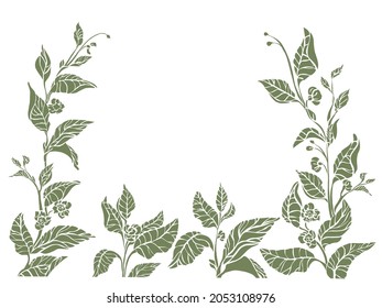 Leaves vector for frame and prototype design