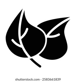 Leaves Vector Glyph Icon Vector Design