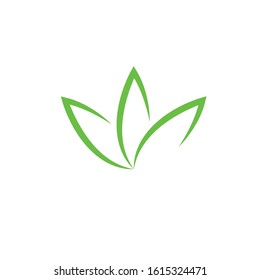 Leaves vector icon 3 flower leaf for vegan vegetation plants and green symbol