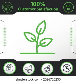 Leaves vector icon graphic elements for your work - Modern design