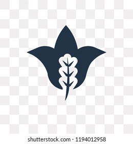 Leaves vector icon isolated on transparent background, Leaves transparency concept can be used web and mobile