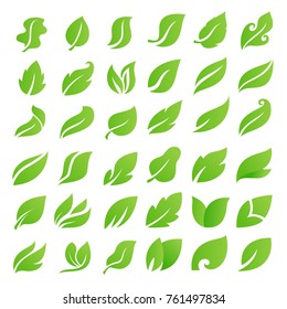 Leaves Vector Icon Set