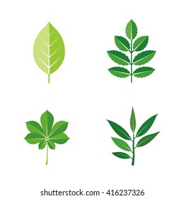 Leaves vector icons