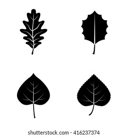 Leaves vector icons