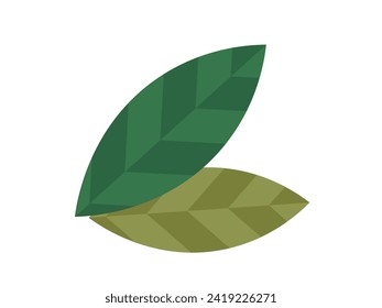 Leaves vector illustration. Blooms and blossoms are artistic expressions carefully tended garden Harvesting leaves is mindful process, respecting delicate balance nature Cultivating garden is art