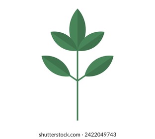 Leaves vector illustration. In botanical realm, leaves and foliage symbolize very essence life Growing garden is journey exploration into intricate world leaves Leaves grow gracefully, intertwining