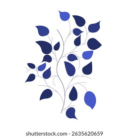 Leaves vector illustration. Geometric design vector illustration. Printable and editable