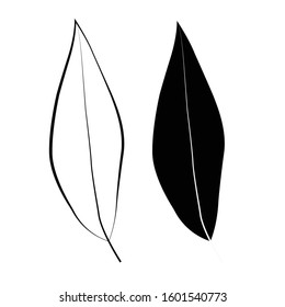 Leaves Vector illustration, isolated on a white.