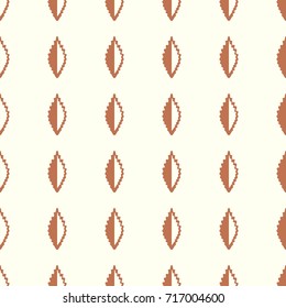 Leaves vector illustration on a seamless pattern background. Set of elements